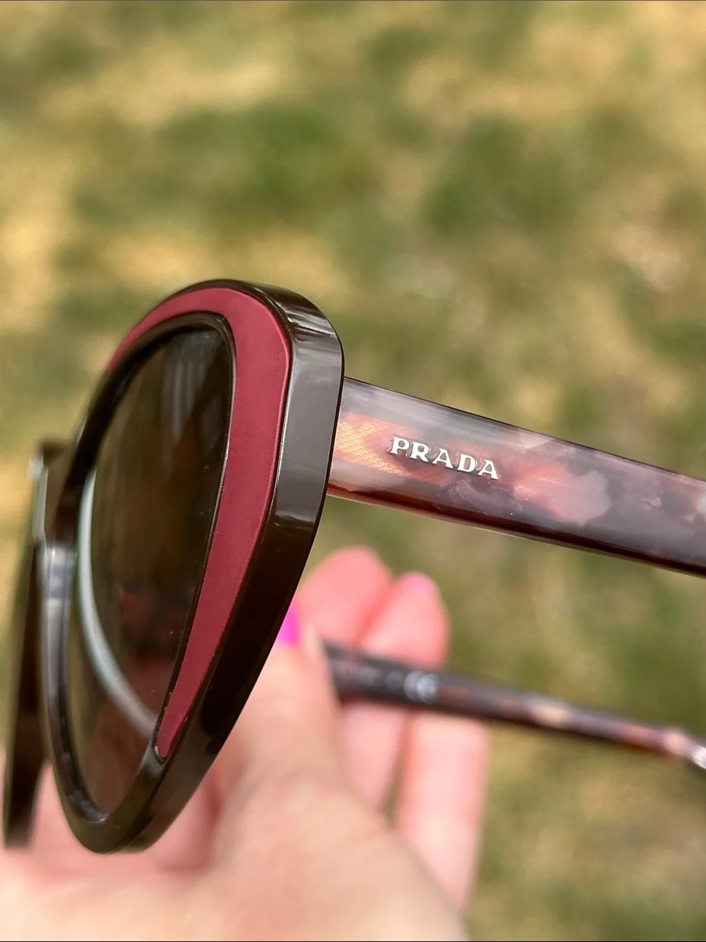 Prada Cat-Eye SPR14U YEO-6X1 Sunglasses